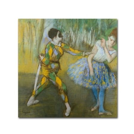 Edgar Degas 'Harlequin And Columbine' Canvas Art,14x14